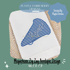Megaphone Zig Zag Stitch Applique Design for Machine Embroidery, Team Spirit Embroidery Design, Cheerleader Design, Zig Zag Stitch Applique