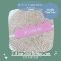 In The Hoop Birthday Crown Machine Embroidery Design, ITH Crown Design, ITH Birthday Crown, Bean Stitch Edge Birthday Crown digital download