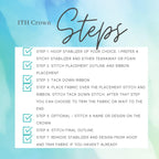 In The Hoop Birthday Crown Machine Embroidery Design, ITH Crown Design, ITH Birthday Crown, Bean Stitch Edge Birthday Crown digital download