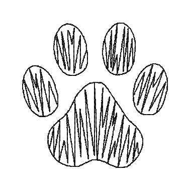 Dog Doodle Paw Print Machine Embroidery Design, Scribble Dog Paw Embroidery Design, Playful Embroidery Designs, Digital Download