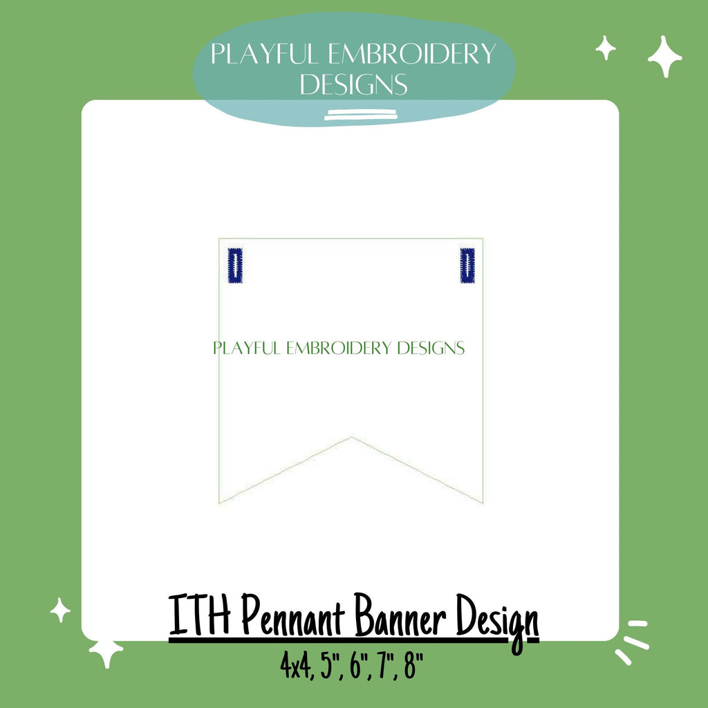 In the Hoop Banner Design, Machine Embroidery Birthday Banner Design, ITH Banner Design, Birthday Banner, Digital Download