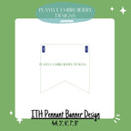 In the Hoop Banner Design, Machine Embroidery Birthday Banner Design, ITH Banner Design, Birthday Banner, Digital Download
