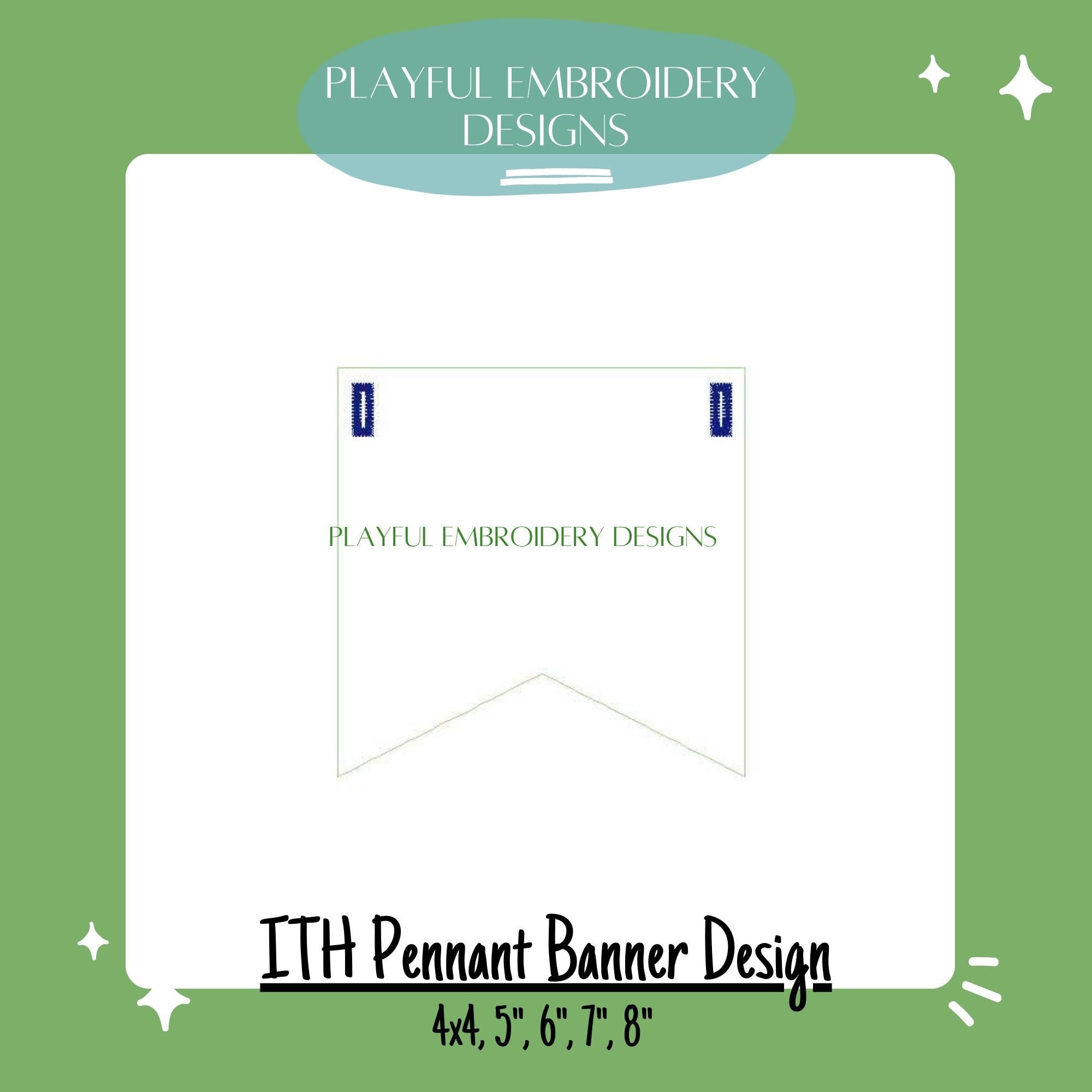 In the Hoop Banner Design, Machine Embroidery Birthday Banner Design, ITH Banner Design, Birthday Banner, Digital Download