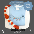 Ghost Bunting Machine Embroidery Design, Bean Stitch Halloween Embroidery Design, Quick Stitching Ghost Design, Digital Download