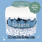 In The Hoop Birthday Crown Machine Embroidery Design, ITH Satin Stitch Edge Crown Design, ITH Crown, Satin Stitch Edge Birthday Crown