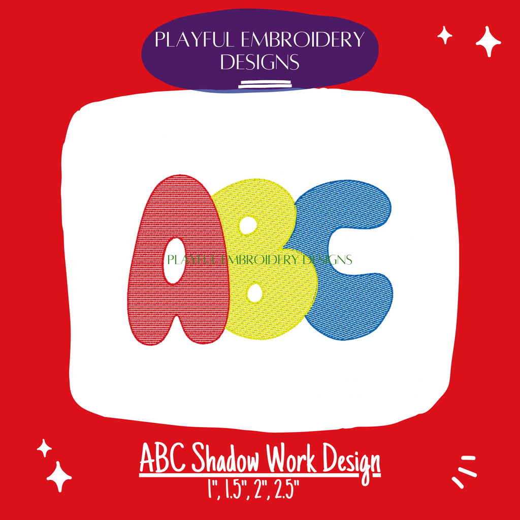 ABC Shadow Work Mini Embroidery design (Digital Download)