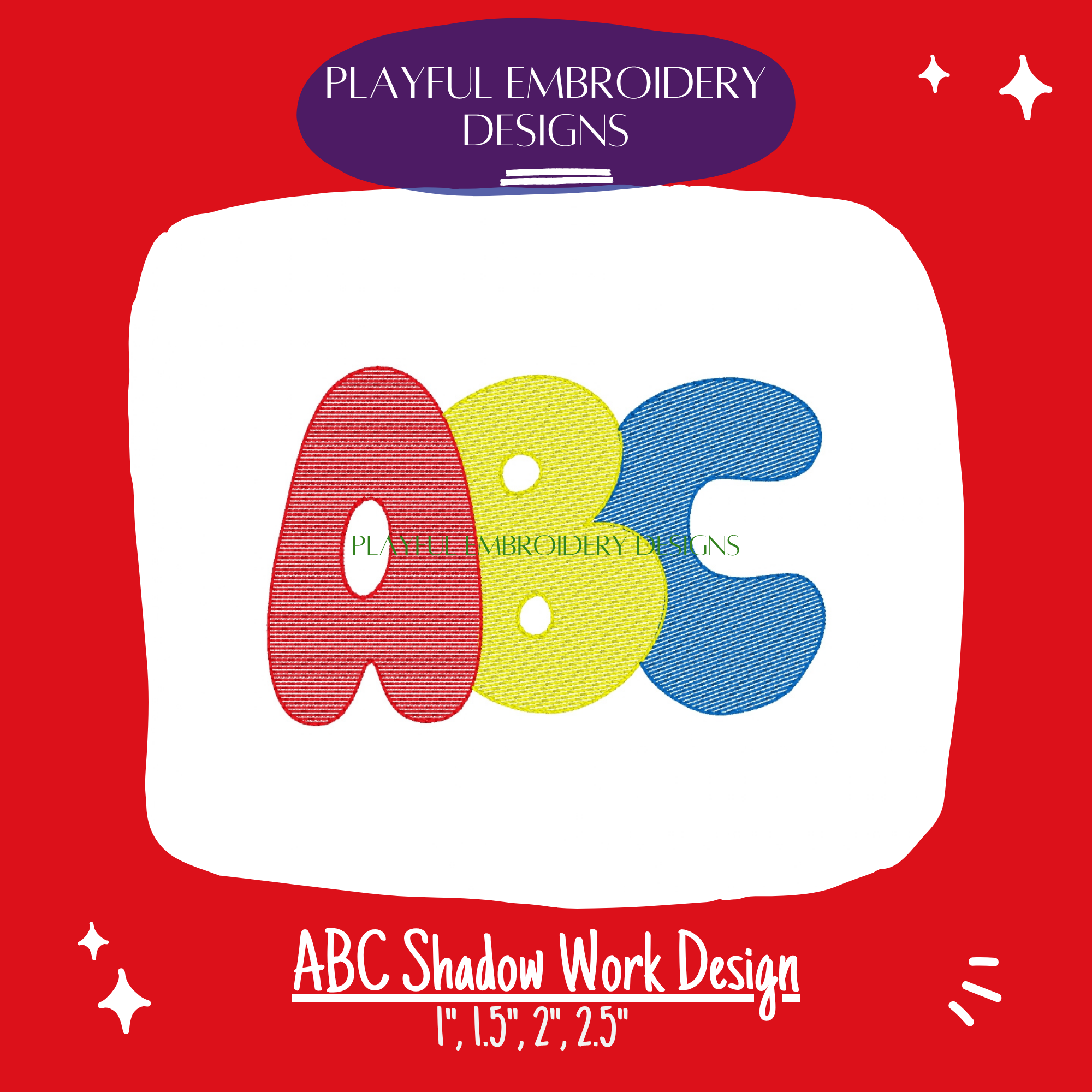 ABC Shadow Work Mini Embroidery design (Digital Download)