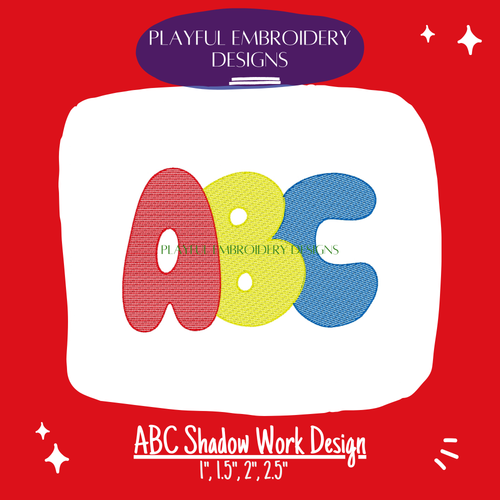 ABC Shadow Work Mini Embroidery design (Digital Download)