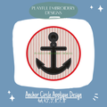 Anchor Circle Applique Machine Embroidery Design (Digital Download)