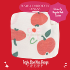 Apple Bow Mini Design for Machine Embroidery (Digital Download)