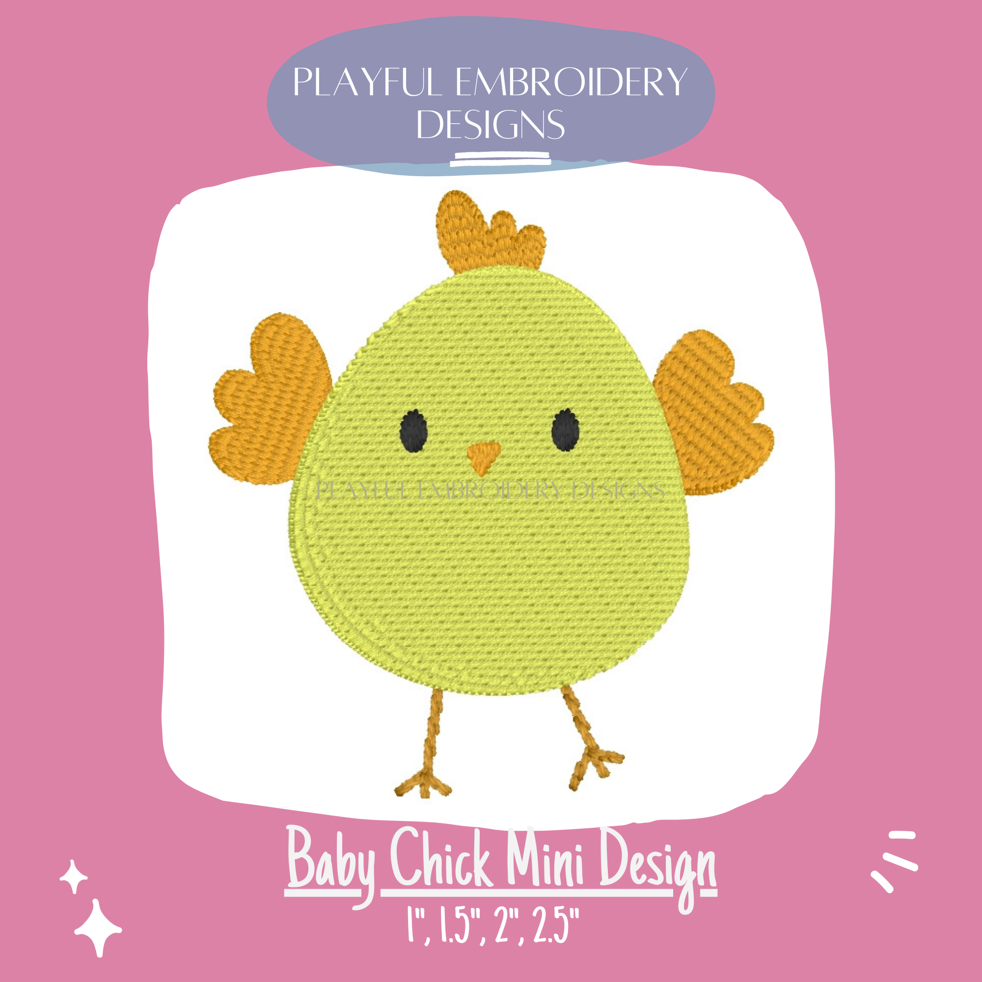 Baby Chick Mini Fill Design for Machine Embroidery (Digital Download)