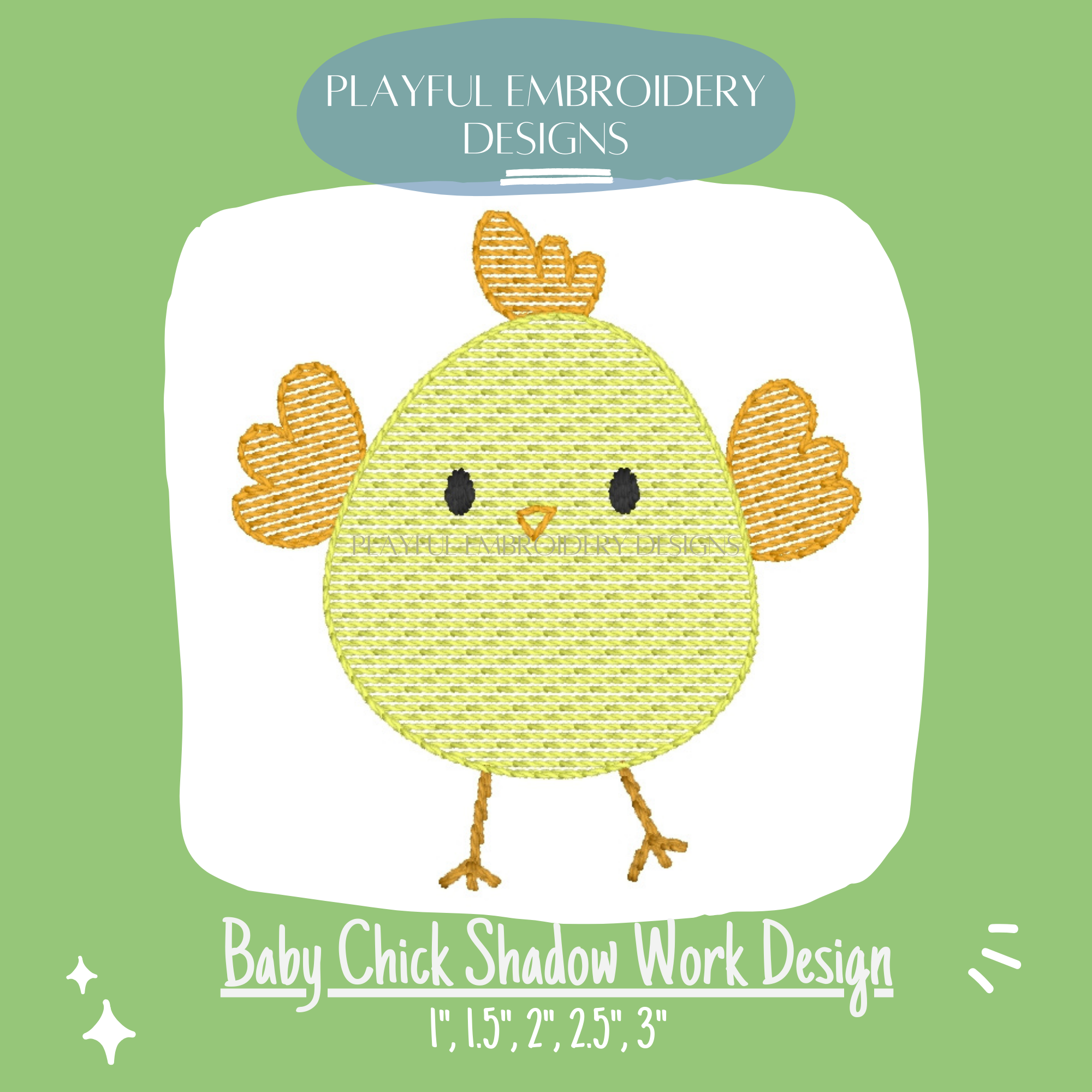Baby Chick Shadow Work Design for Machine Embroidery (Digital Download)