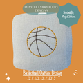 Basketball Outline Machine Embroidery Design, Basketball Machine Embroidery Design, Boy Mini Design, Sports Mini Design, Digital Download