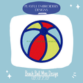 Beach Ball Mini Embroidery Design (Digital File)