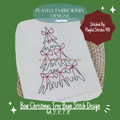 Bean Stitch Bow Christmas Tree Machine Embroidery Design (Digital File)