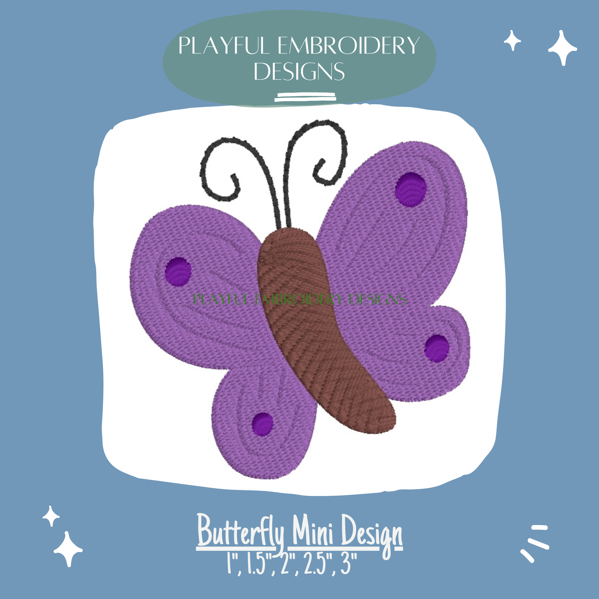 Butterfly Mini Machine Embroidery Design (Digital Download)