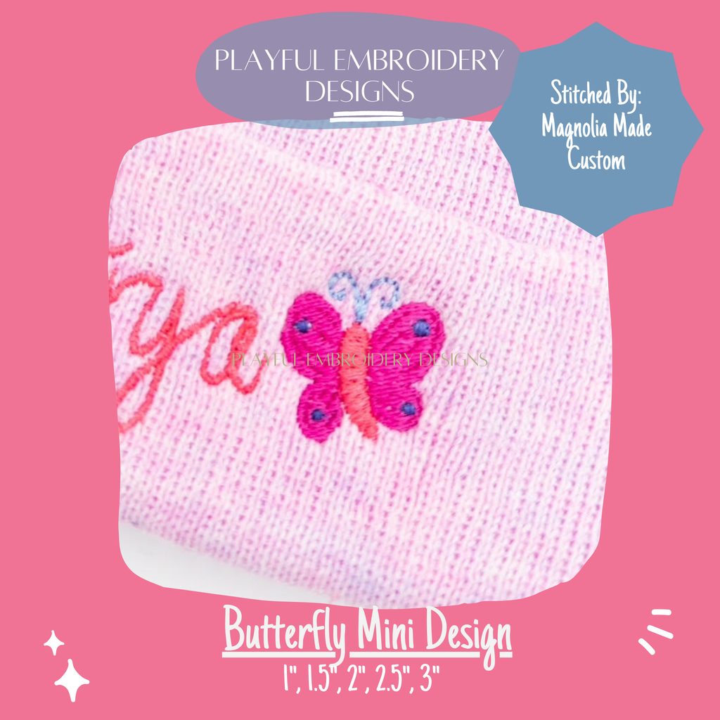 Butterfly Mini Machine Embroidery Design (Digital Download)