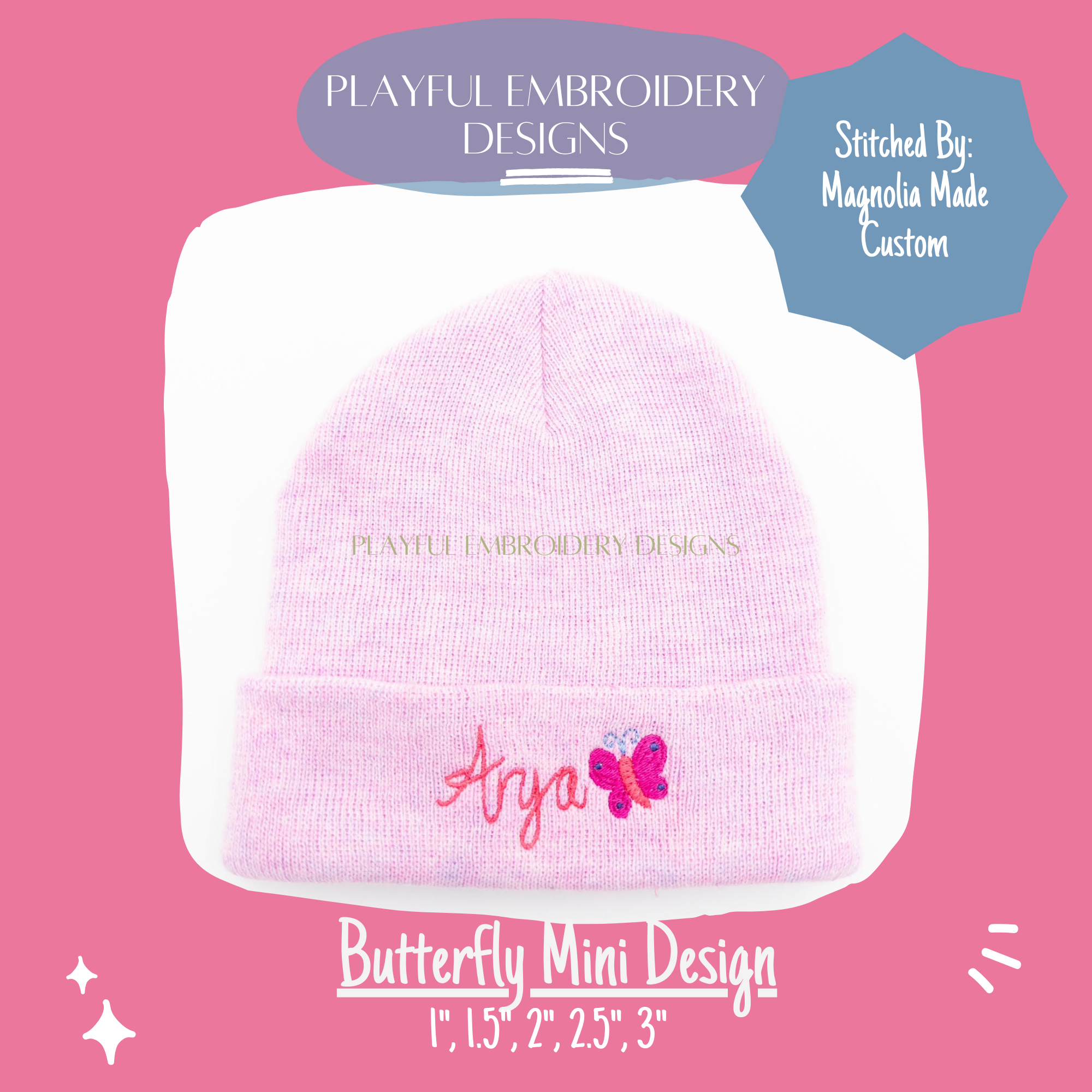 Butterfly Mini Machine Embroidery Design (Digital Download)