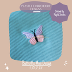 Butterfly Machine Embroidery Design, Fill Stitched Butterfly Embroidery Design, Digitial Download