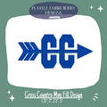 Cross Country Arrow Mini Design for Machine Embroidery (Digital File)