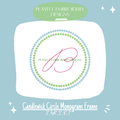 Candlewick Circle Monogram Frame for Machine Embroidery (Digital File)