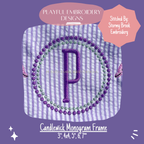 Candlewick Circle Monogram Frame for Machine Embroidery (Digital File)