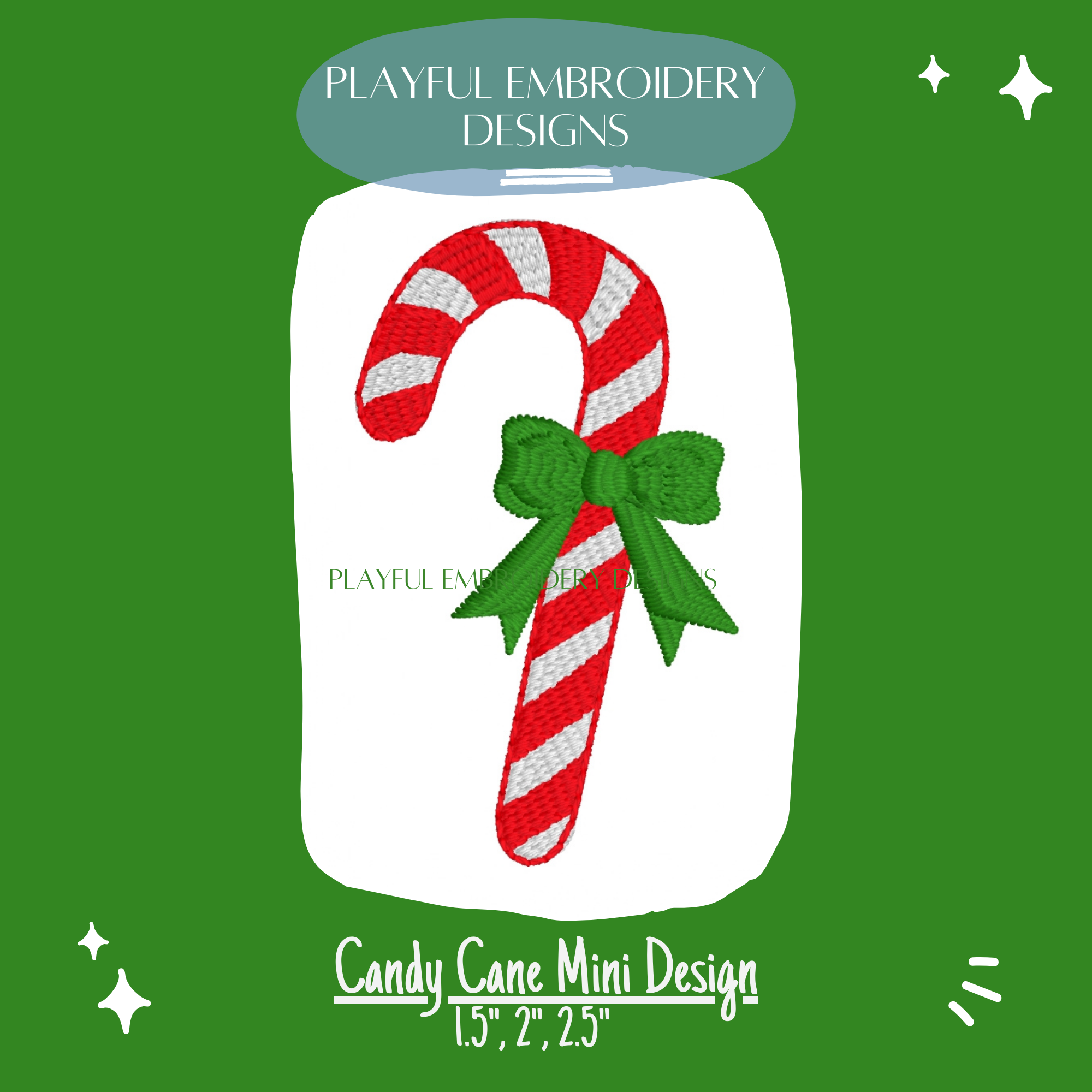 Candy Cane Machine Embroidery Design, Mini Candy Cane Embroidery Design, Tiny Christmas Designs for small embroidery, Digital Download