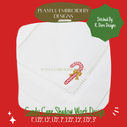 Candy Cane Shadow Work Mini Embroidery design, Candy Cane Shadow work Machine Embroidery Design, Digital Download