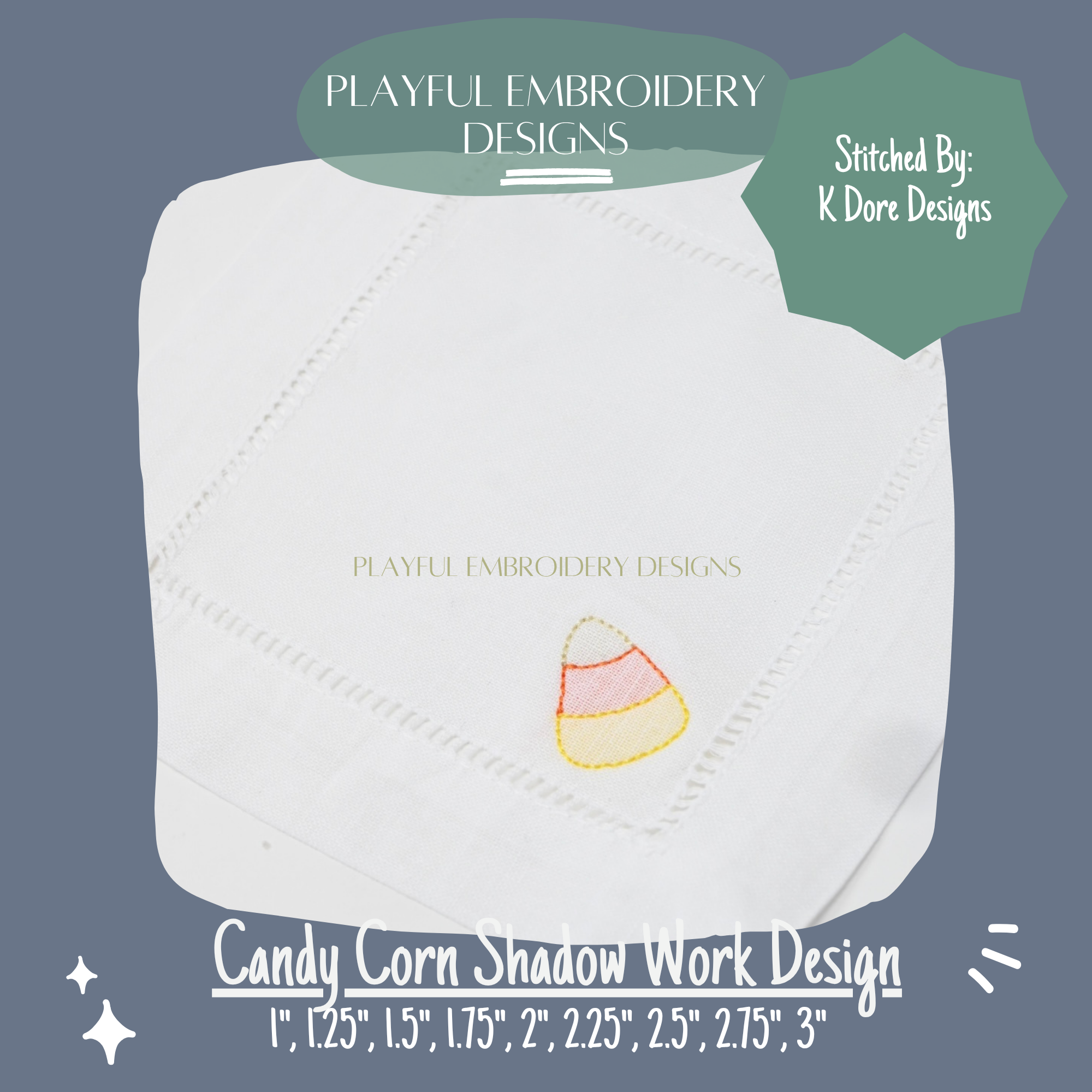 Candy Corn Mini Shadow Work Machine Embroidery Design, Halloween Mini Shadow Work Design, Candy Corn Design, Digital Download
