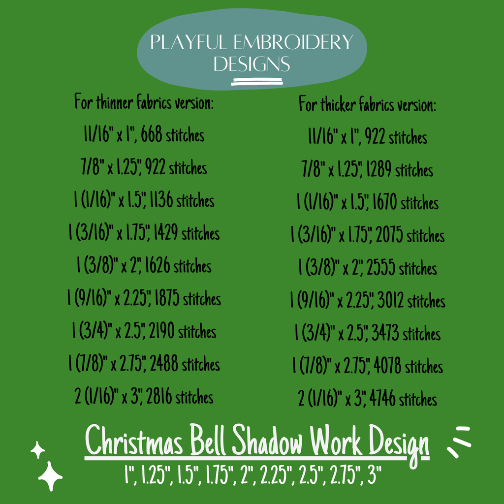 Christmas Bell Shadow Work Mini Embroidery design, Bell Shadow work Machine Embroidery Design, Digital Download