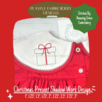 Christmas Present Shadow Work Mini Embroidery design, Present Shadow work Machine Embroidery Design, Digital Download