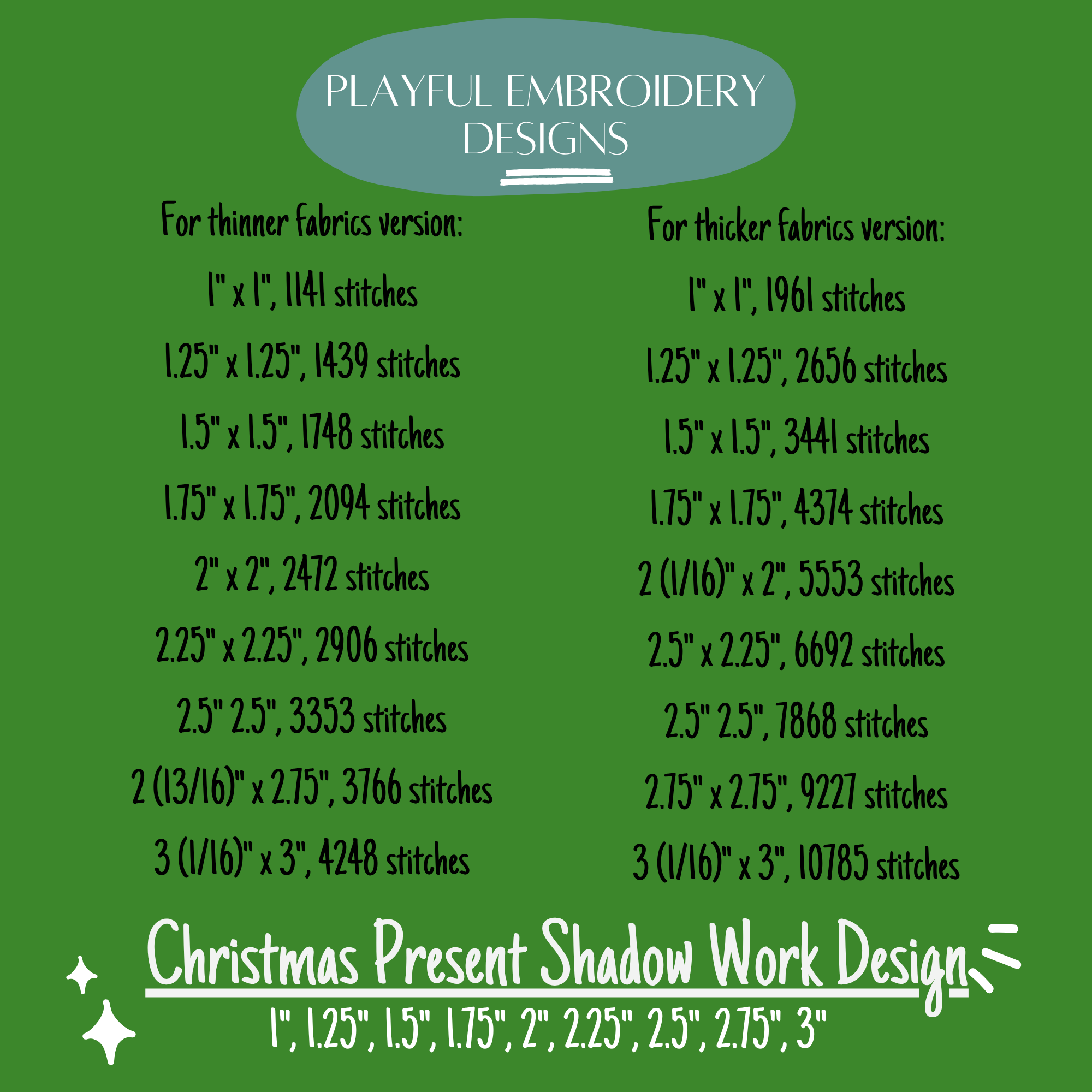 Christmas Present Shadow Work Mini Embroidery design, Present Shadow work Machine Embroidery Design, Digital Download