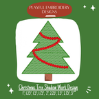 Christmas Tree Shadow Work Mini Embroidery design, Tree Shadow work Machine Embroidery Design, Digital Download