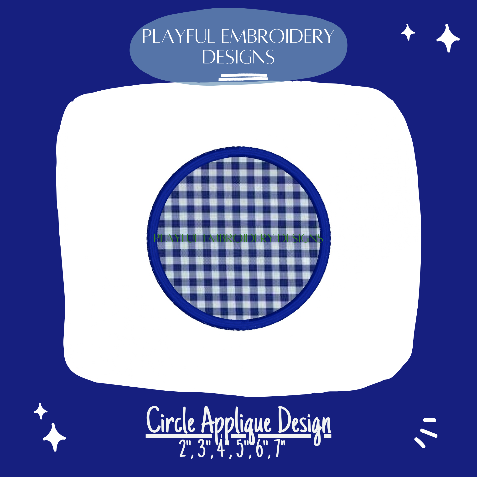 Circle Applique Design for Machine Embroidery (Digital Download)
