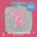 Bean Stitch Applique Bow Design for Machine Embroidery, Quick Stitching Bow Applique Design, Digital Download