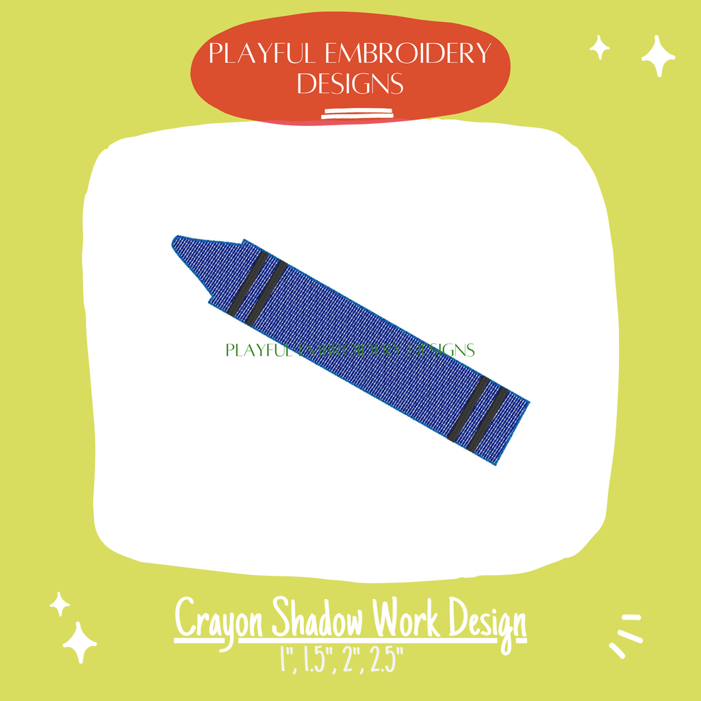 Crayon Shadow Work Mini Embroidery design (Digital Download)