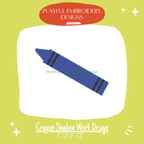 Crayon Shadow Work Mini Embroidery design (Digital Download)