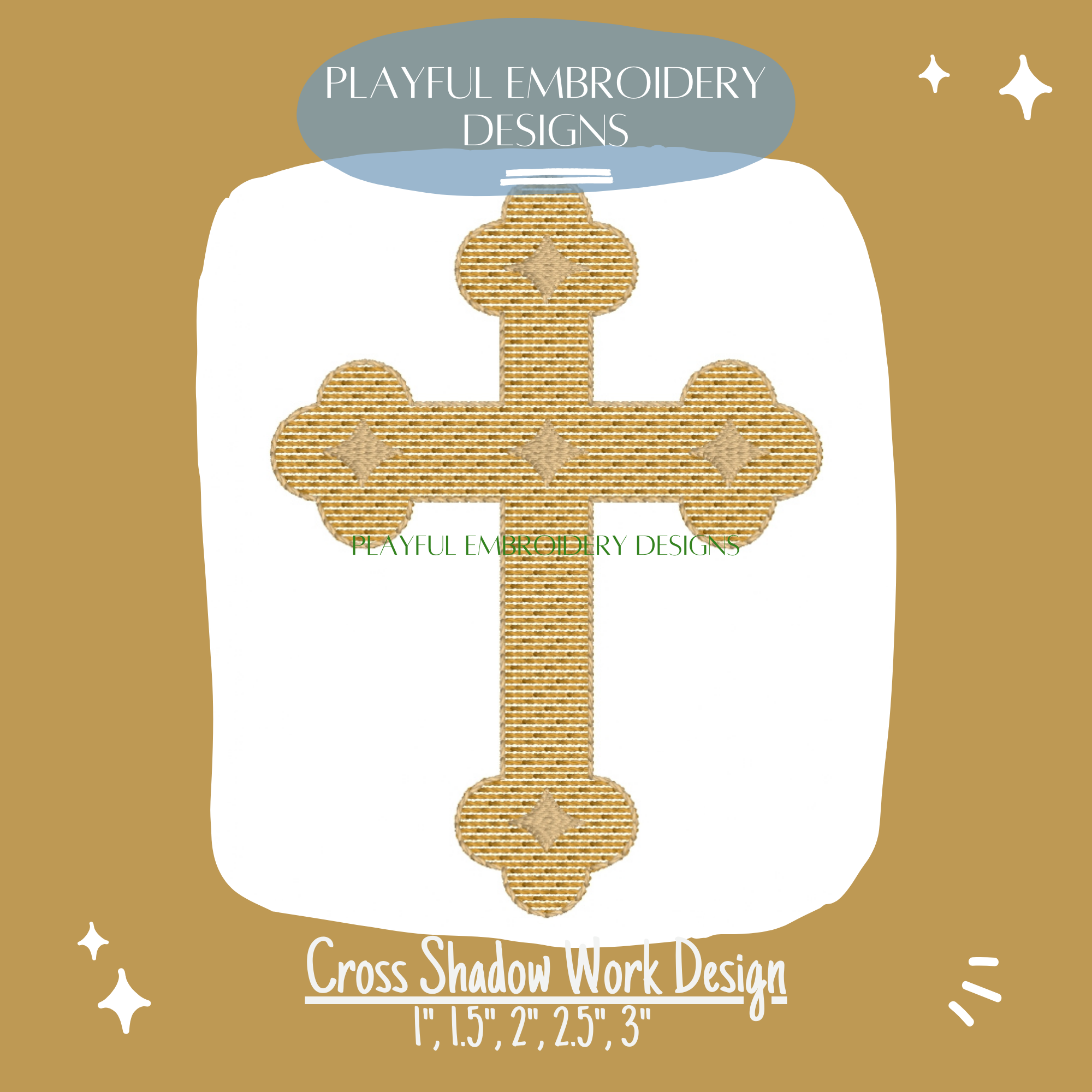 Cross Shadow Work Machine Embroidery Design (Digital Download)