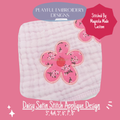 Daisy Flower Applique, Satin Stitch Embroidery Design (Digital Download)