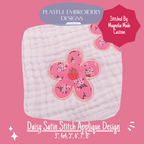 Daisy Flower Applique, Satin Stitch Embroidery Design (Digital Download)