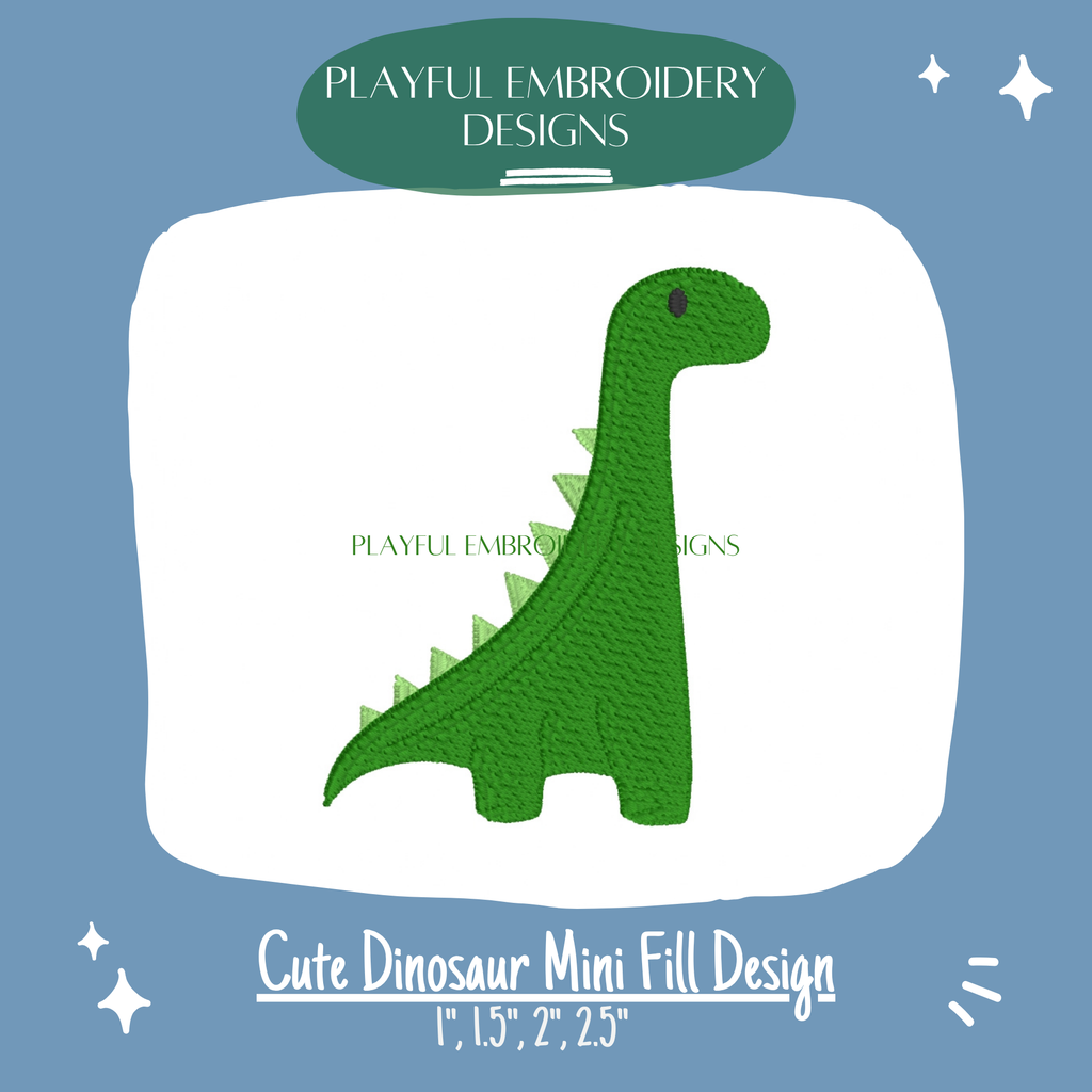 Dinosaur Mini Design for Machine Embroidery (digital download)