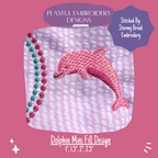 Dolphin Mini Fill Design for Machine Embroidery (Digital Download)