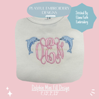 Dolphin Mini Fill Design for Machine Embroidery (Digital Download)