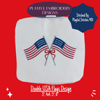 USA Flag Machine Embroidery Design (Digital Download)