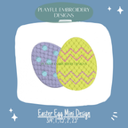 Easter Egg Mini Embroidery Design for Machine Embroidery (Digital Download)