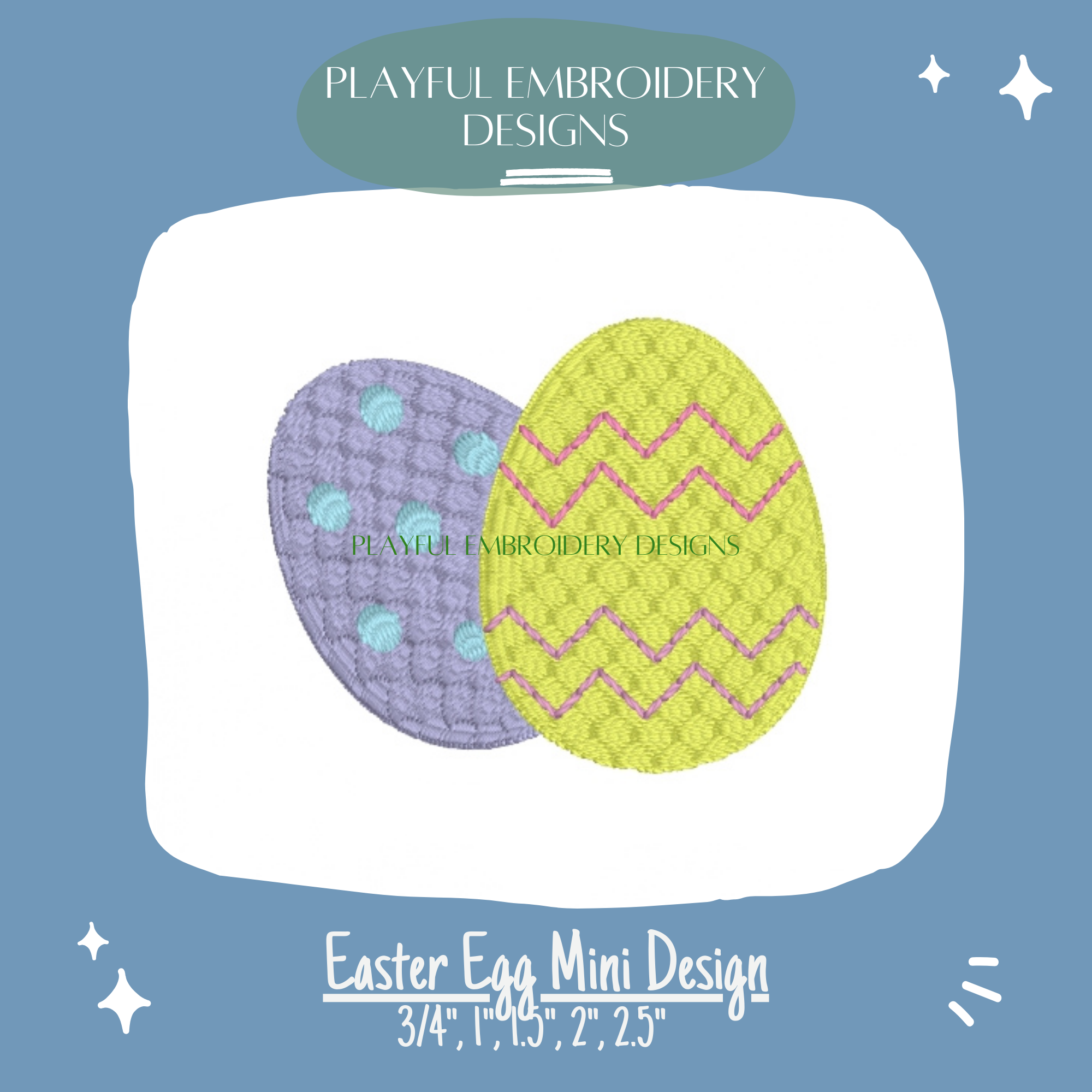 Easter Egg Mini Embroidery Design for Machine Embroidery (Digital Download)