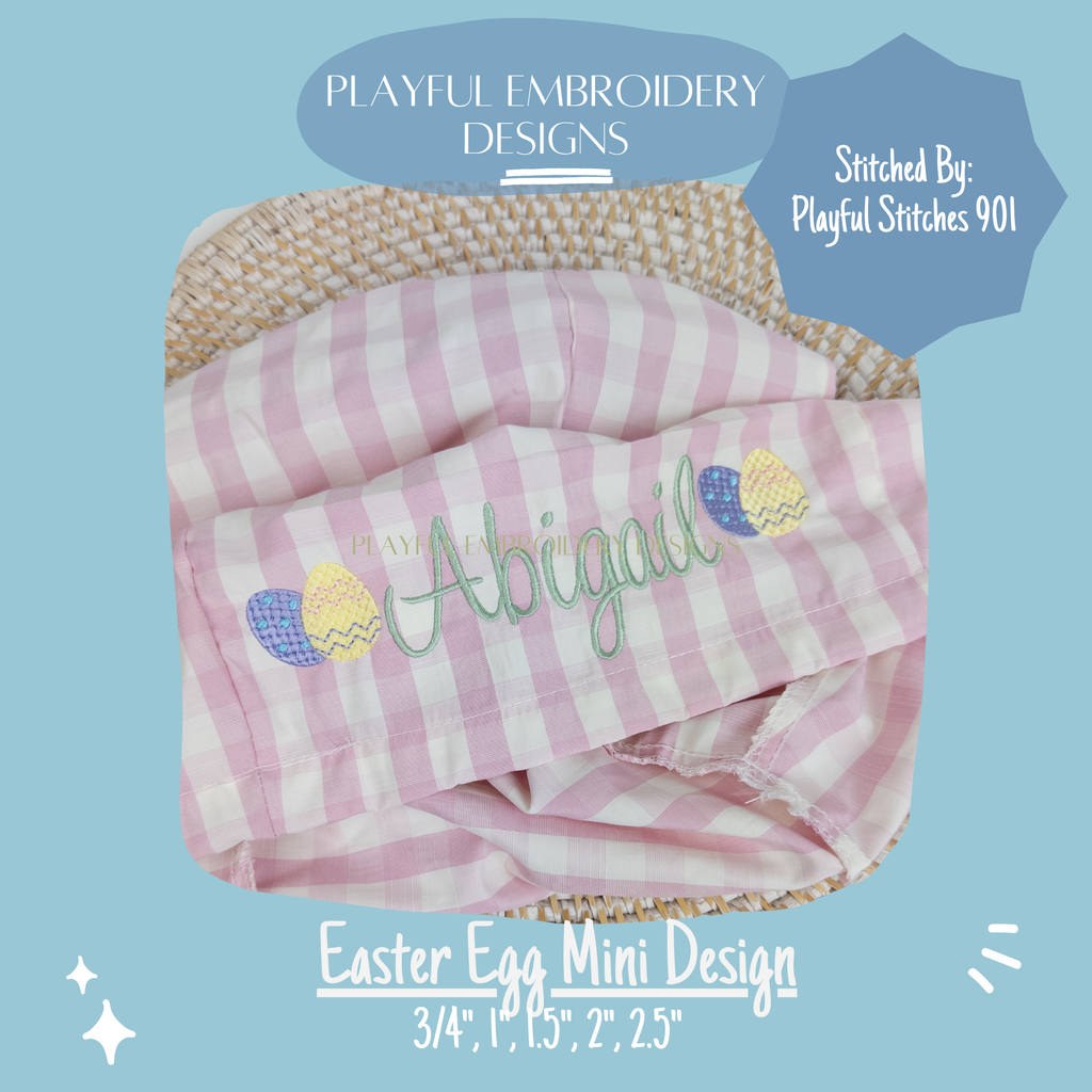 Easter Egg Mini Embroidery Design for Machine Embroidery (Digital Download)