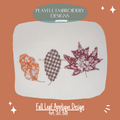 Fall Leaf Applique Machine Embroidery Design