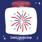 Fireworks Machine Embroidery Design (Digital File)