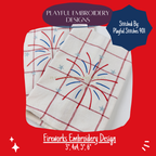 Fireworks Machine Embroidery Design (Digital File)